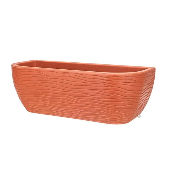 FLORIDIS Large Terracotta Plastic Resin Indoor and Outdoor Wall Planter