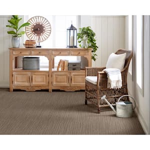 Port Isabel - Fairview Taupe - Brown 15 ft. 46.8 oz. SD Nylon Pattern Installed Carpet