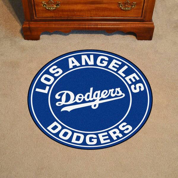 FANMATS MLB Los Angeles Dodgers Navy 2 ft. x 2 ft. Round Area Rug