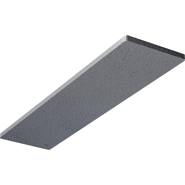 Ekena Millwork 3 in. x 0.25 in. x 12 in. Steel Hammered Light Blue Logan Bracket