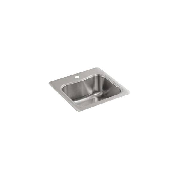 KOHLER Staccato 18 Gauge Stainless Steel 20 in. 1-Hole Drop-in Bar Sink with Simplice Faucet