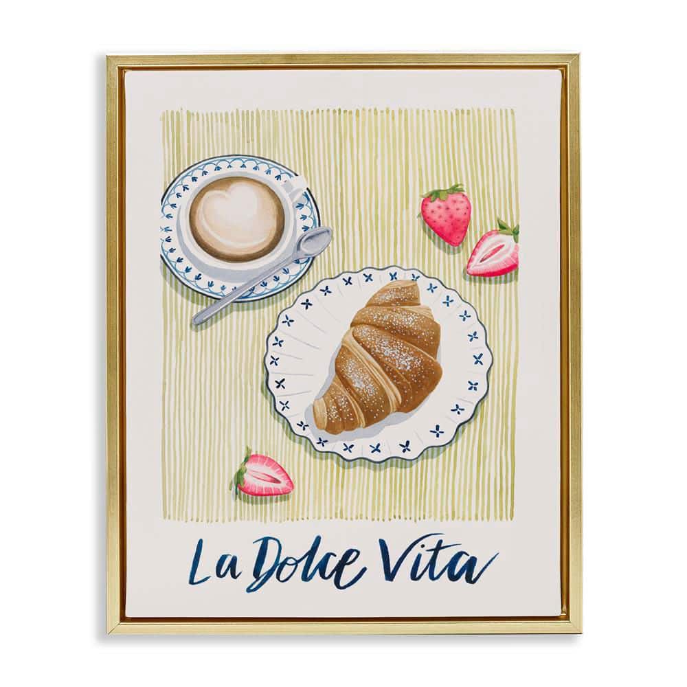 La Dolce Vita Brunch by Grace Popp Gold Floater Frame Food Graphic Art Print 21 in. x 17 in. price history on PriceWatchPro