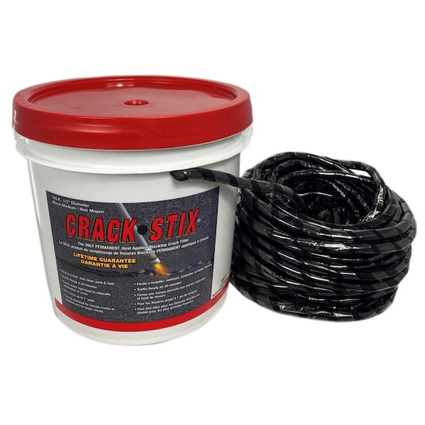 Crack-Stix 10 lb. 125 ft. Medium Black Permanent Blacktop Crack Filler