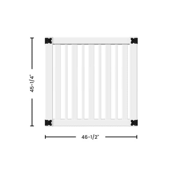 Veranda 4 ft. W x 4 ft. H White Vinyl Lafayette Fence Gate Kit