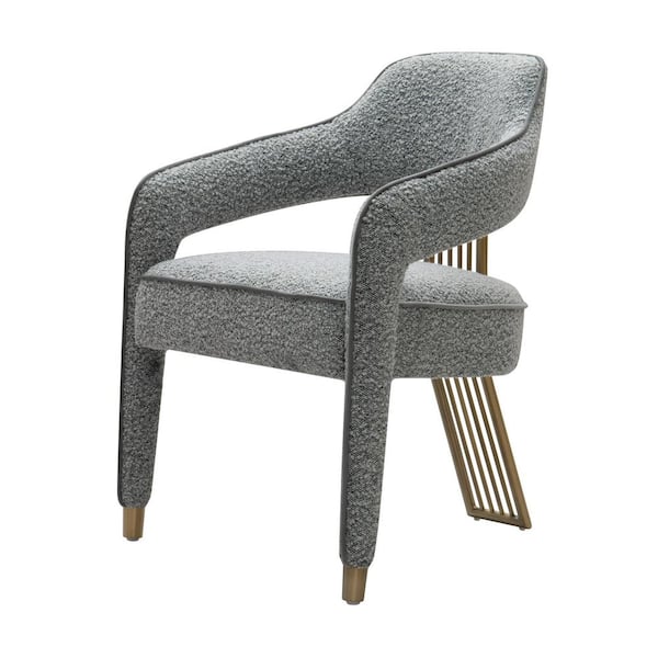 Kasem Modern Grey Fabric Dining Chair