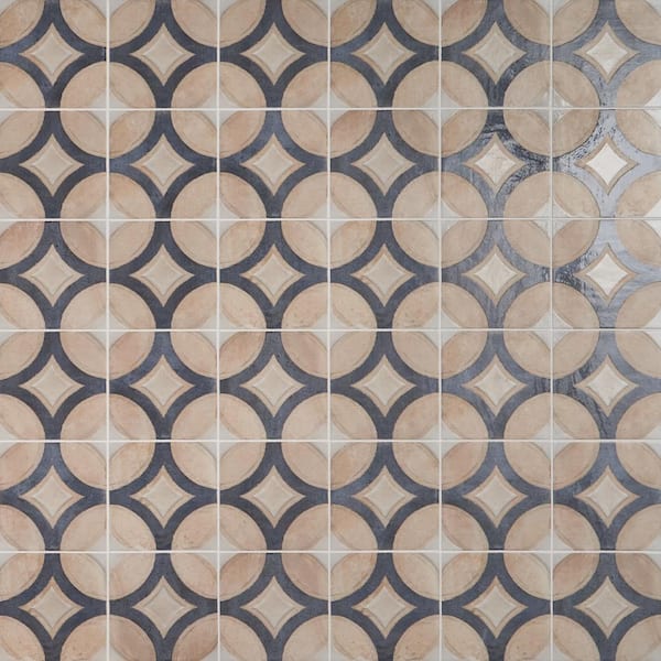 Ivy Hill Tile Angela Harris Sicilia Circles Crema 7.87 in. x