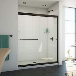 Alliance Pro ML 60 in. W x 70.5 in. H Sliding Semi Frameless Shower Door in Oil Rubbed Bronze with Clear Glass