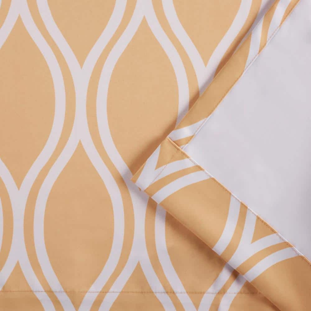 Sundress Yellow Geometric Blackout Grommet Curtain Panels