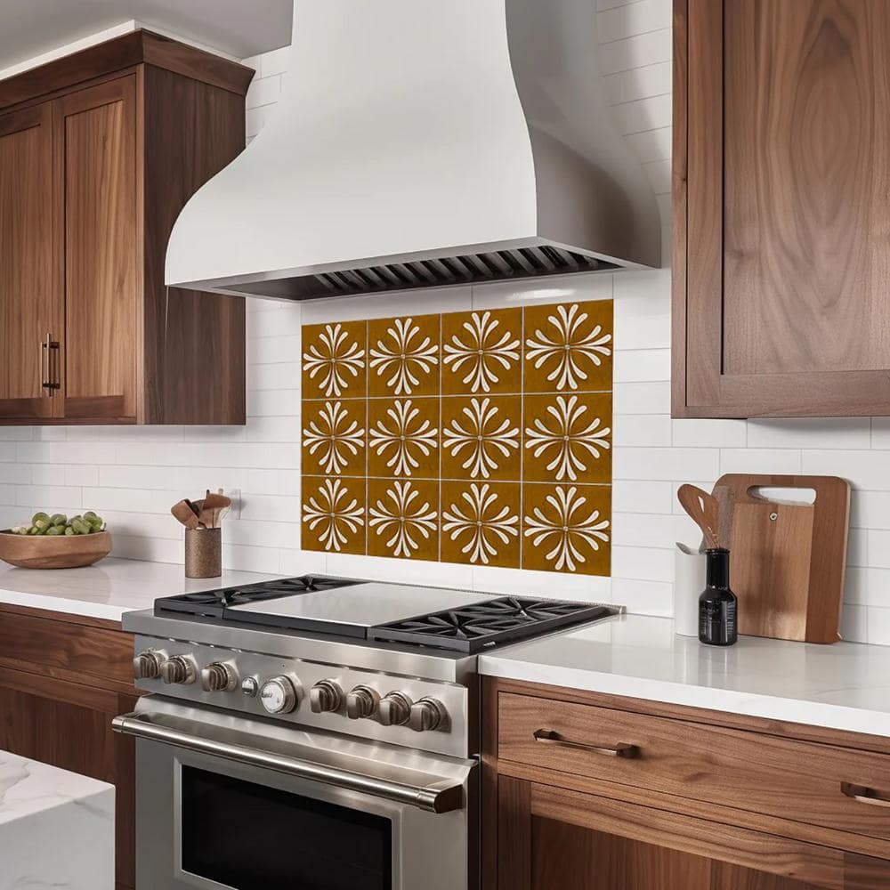 12x12 Dark Brown and White Vinyl Peel and Stick Tiles