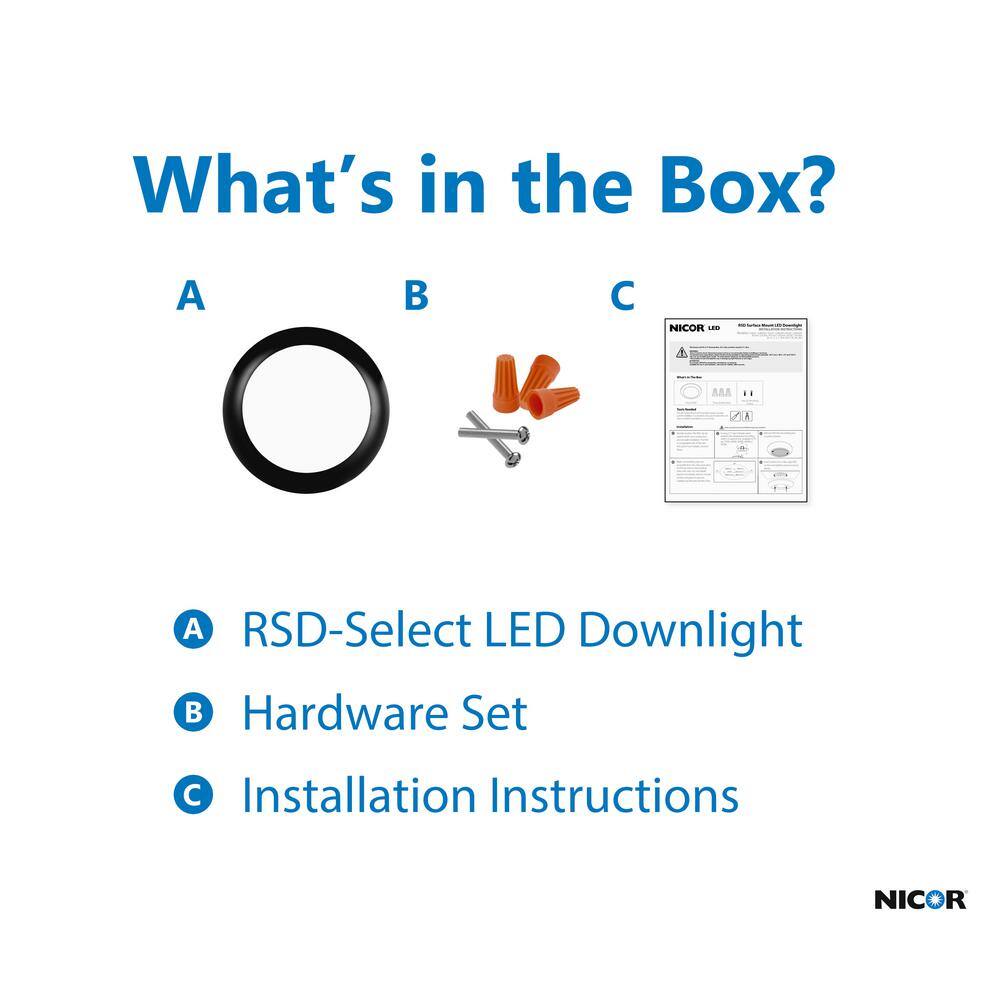 4-Inch Black LED Round Surface Mount Downlight