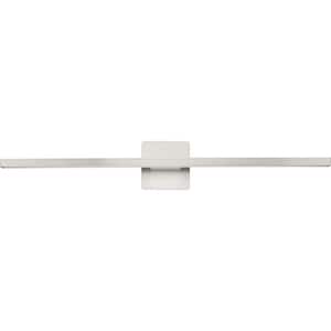 Phase 5 Collection 32 in. Brushed Nickel Slim Modern 3CCT Integrated LED Linear Vanity Light