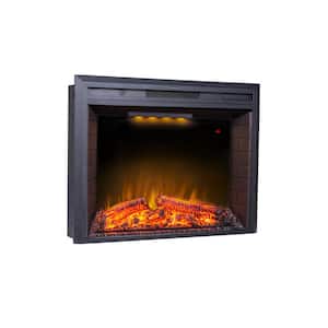 35.6 in LED Electric Fireplace Insert in Black