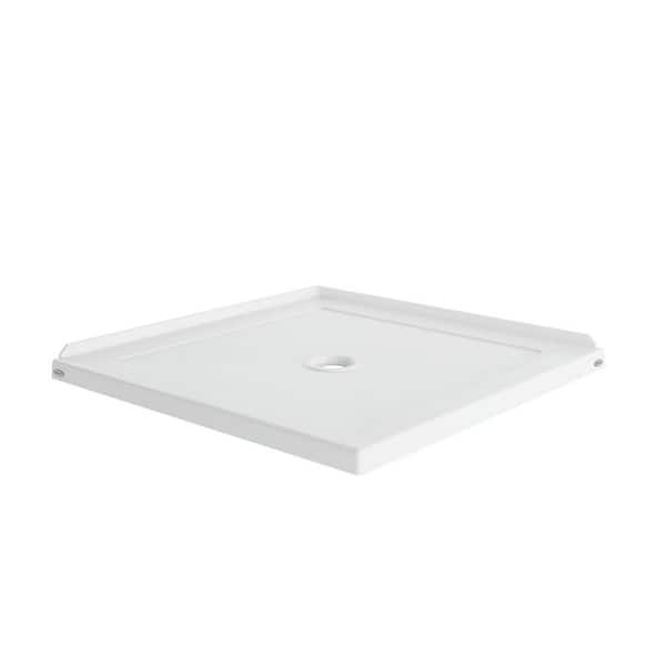 JACUZZI CATALINA 42 in. L x 42 in. W Corner Shower Pan Base with Center Drain in White
