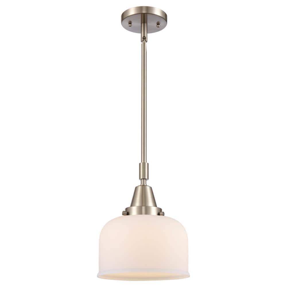 Bell 100-Watt 1-Light Brushed Satin Nickel Standard Mini Pendant Light with Painted Glass Shade, No Bulbs Included price history on PriceWatchPro