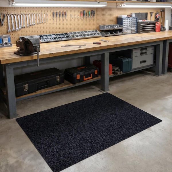 All Purpose Tri-Rib Black 3 ft. x 4 ft. Indoor/Outdoor Commercial Mat