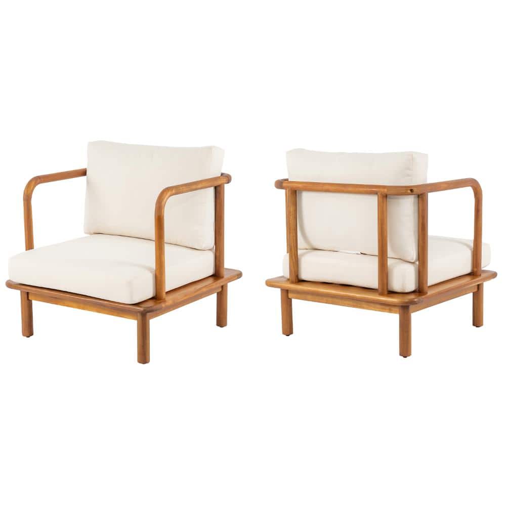Acacia Club Chair with Cream Cushion Set of 2 price history on PriceWatchPro