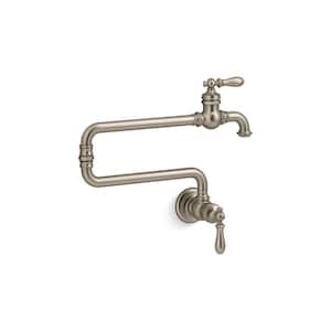 Artifacts Wall Mount Pot Filler in Vibrant Brushed Bronze