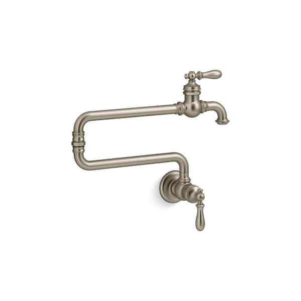 KOHLER Artifacts Wall Mount Pot Filler in Vibrant Brushed Bronze