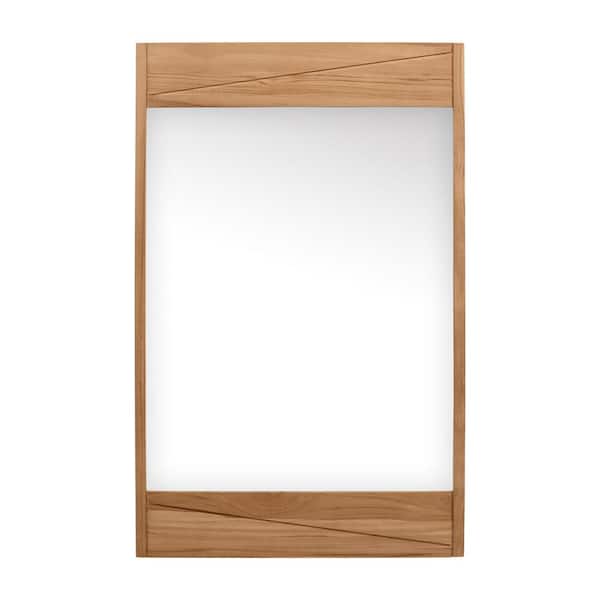 Avanity Teak 24 in. W x 38 in. H Framed Rectangular Bathroom Vanity Mirror in Natural Teak
