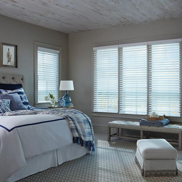 Motorized 2 1/2 in. Faux Wood Blinds