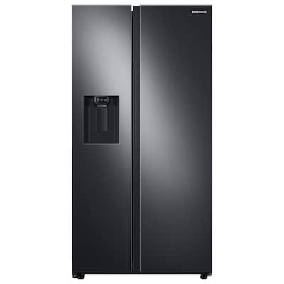 36 in. 22 cu. ft. Smart Side by Side Refrigerator in Fingerprint-Resistant Black Stainless Steel, Counter Depth