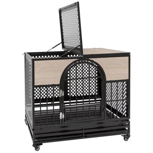 36 Heavy Duty Dog Crate Furniture with 360° Lockable Wheels