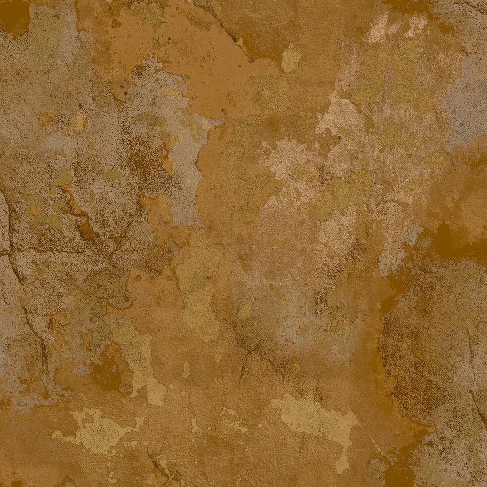 Italian Design Beige/Gold Distressed Texture Design Non-Pasted Vinyl Non-Wo