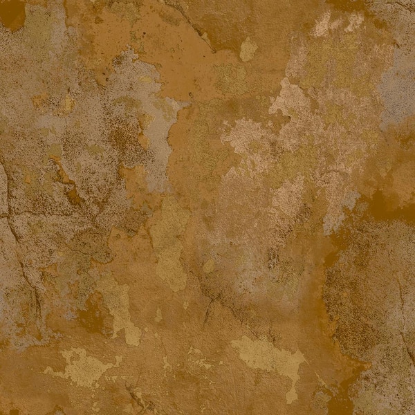 Unbranded Italian Design Beige/Gold Distressed Texture Design Non-Pasted Vinyl Non-Woven Wallpaper Sample