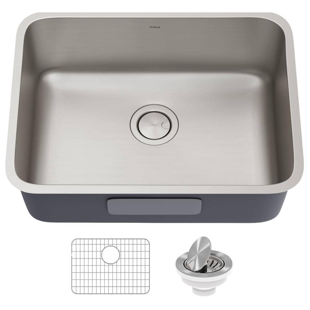 KRAUS Dex 25 Undermount 16 Gauge Stainless Steel Single Bowl Kitchen Sink