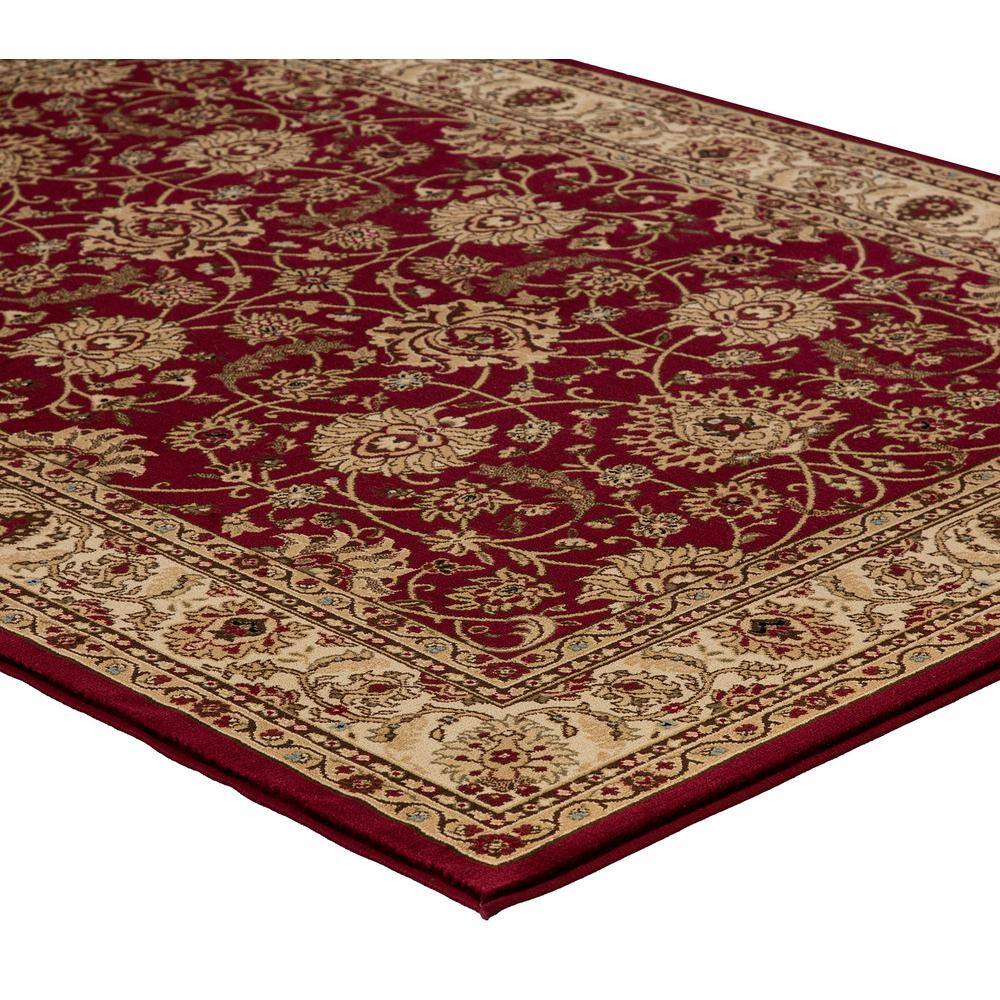 Handmade Red Synthetic Traditional Mahal Rug 2'7"x4'1"