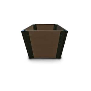4 ft. x 4 ft. x 22 in., 1 in. Profile Uptown Brown Tool-Free Composite Raised Garden Bed
