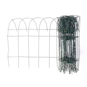 14 in. x 20 ft. Rolled Metal Garden Fence, Green
