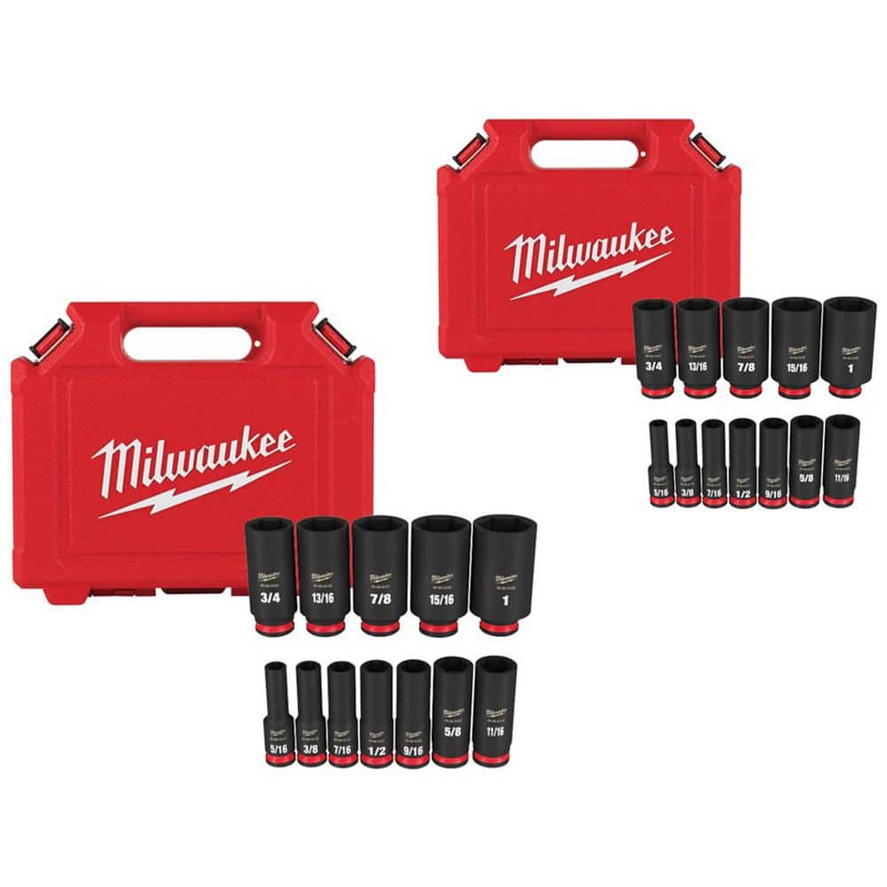 SHOCKWAVE 3/8 in. Drive Deep Well 6-Point Impact Socket Set (24-Piece) price history on PriceWatchPro