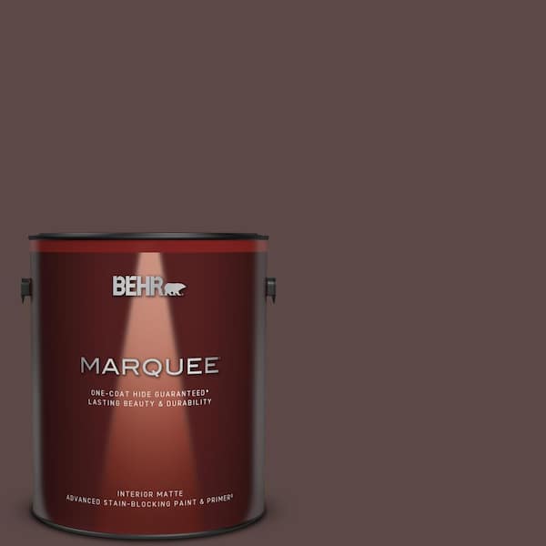 BEHR MARQUEE 1 gal. #MQ1-58 Chocolate Soul One-Coat Hide Matte Interior Paint & Primer