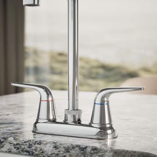 KOHLER Jolt 2-Handle Bar Sink Faucet in Polished Chrome 30617-CP