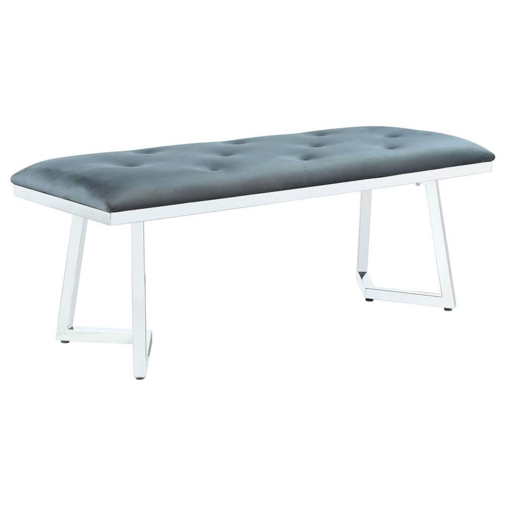 Coaster Beaufort Dark Gray Upholstered Tufted Dining Bench 48 in ...