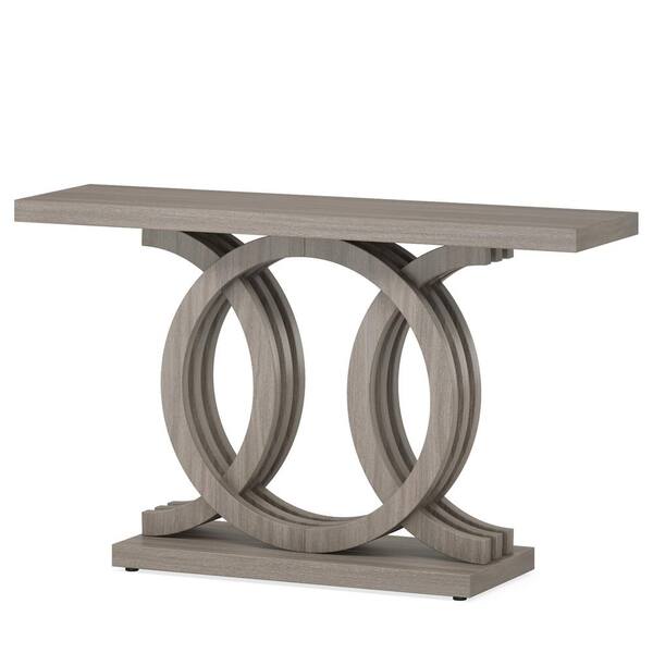Tribesigns Catalin 55 in. Gray Rectangular Wood Console