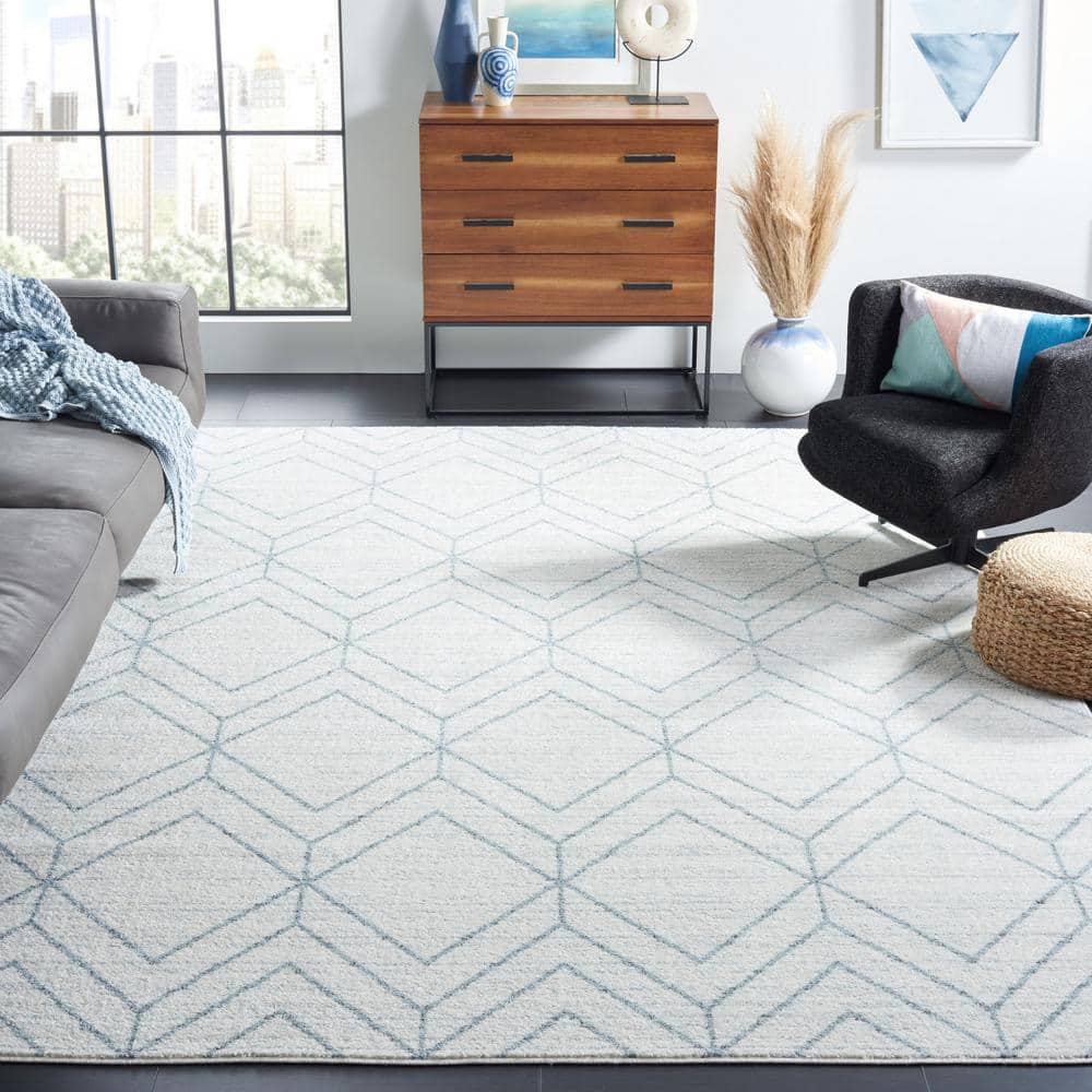 Adirondack 8 ft. x 10 ft. Gray/Blue Diamond Area Rug price history on PriceWatchPro