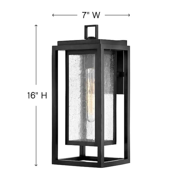 HINKLEY - Hinkley Republic Medium Outdoor Wall Mount Lantern, Black