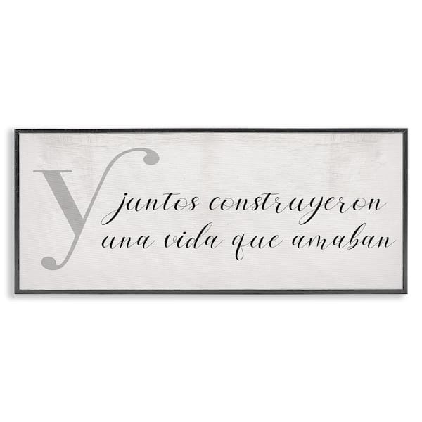 Stupell Industries Together We Built by Lil' Rue Black Framed Typography Giclee Art Print 13 in. x 30 in.