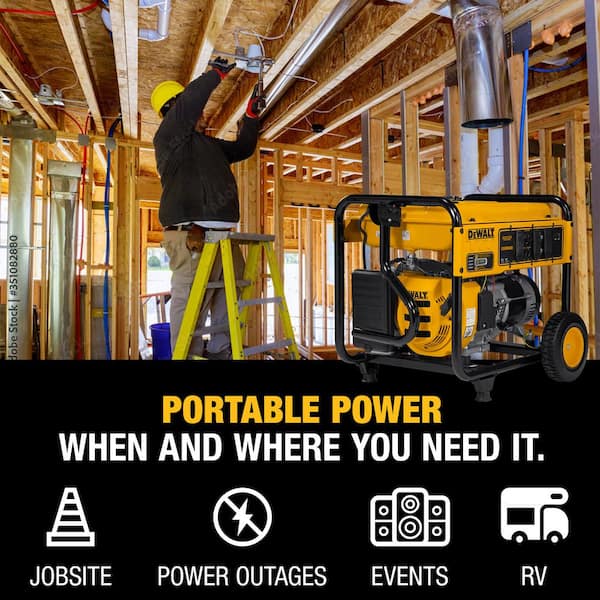 Dewalt pmc168000 dxgnr8000 8000 watt 420cc portable gas generator sale