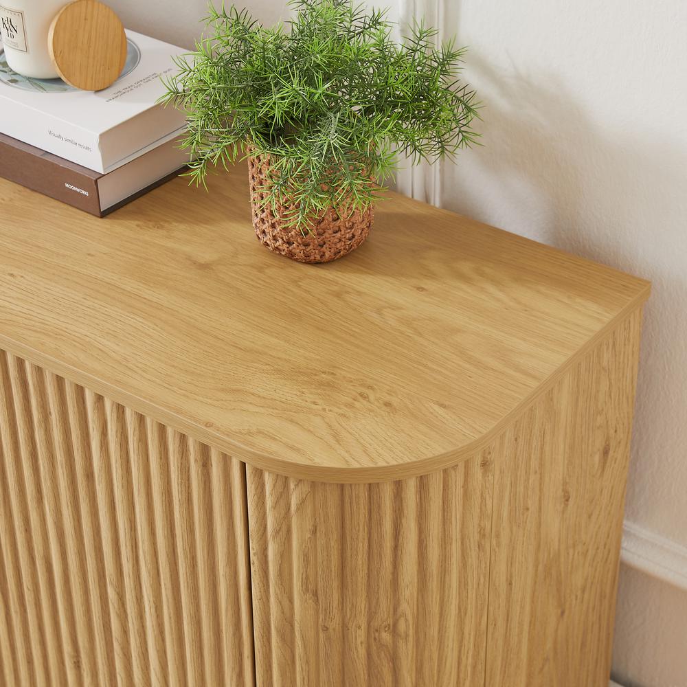 Lycvki 64 in. Wood Pantry Organizer Wooden Vertical Striped