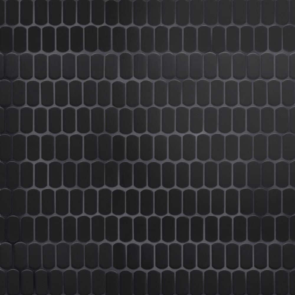 Hudson Capsule Matte Black 12 in. x 13 in. Porcelain Floor and Wall Mosaic Tile (11.4 sq. ft. /Case) price history on PriceWatchPro