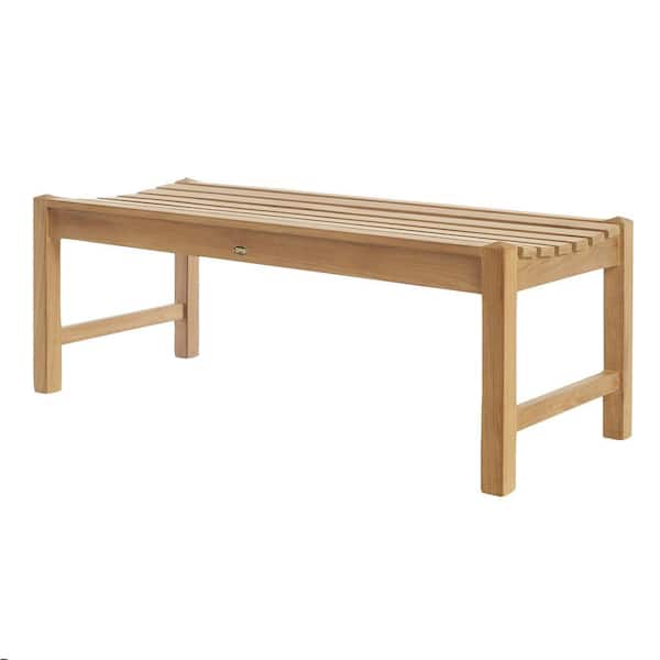 ARB Teak and Specialties Elite 47 in. Natural Teak Wood Outdoor Backless Bench
