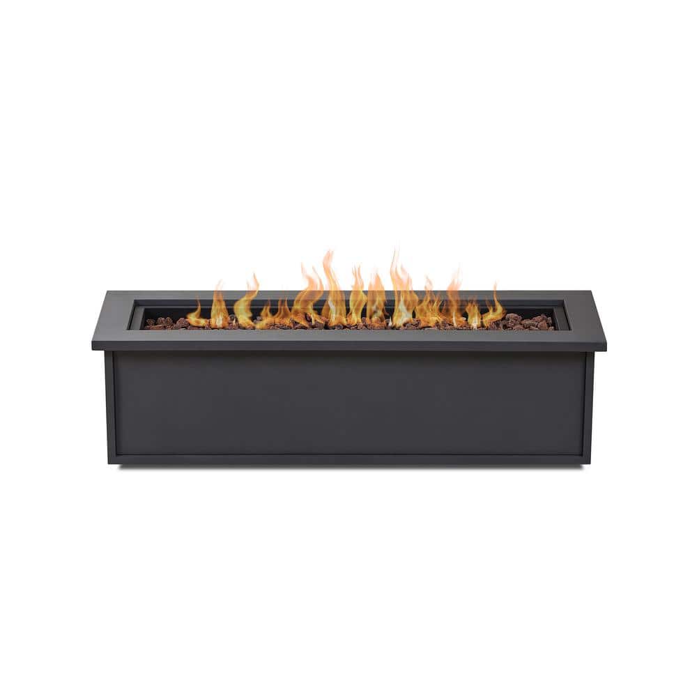 Mila 48" Weathered Slate Steel Propane Fire Pit Table