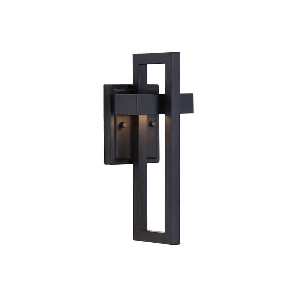 13.78 in. 1-Light Matte Black Wheather Resistant Exterior Wall Sconces Lights Set of 2 with LED bulb price history on PriceWatchPro