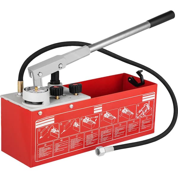Hydrostatic Pressure Test Pump, Test Up to 60 bar/860 PSI, 3.2 Gal. Tank, Hydraulic Manual Water Pressure Tester Kit