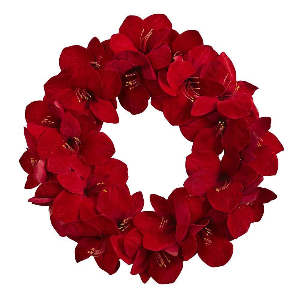 22 in. Amaryllis Artificial Wreath price history on PriceWatchPro