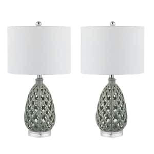 Quin 25 in. Grey Table Lamp