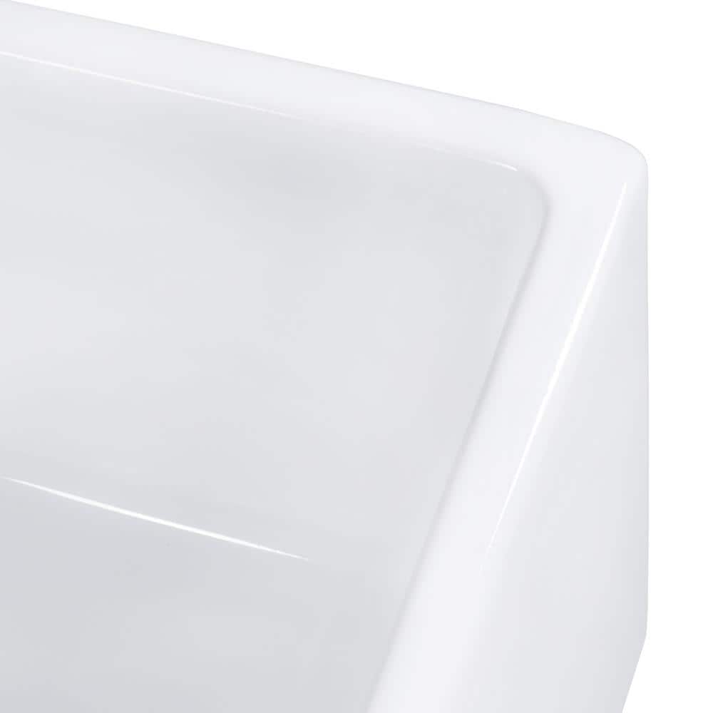 Ruvati 30-Inch White Fireclay Farmhouse Kitchen Sink